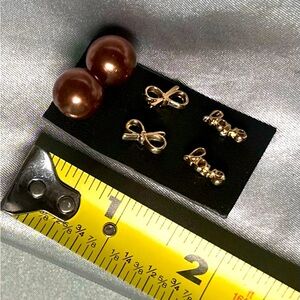 Fashion Earrings, 3 pairs